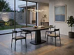 Стол BALDE 140 MATT BLACK MARBLE SOLID CERAMIC / BLACK, ®DISAUR