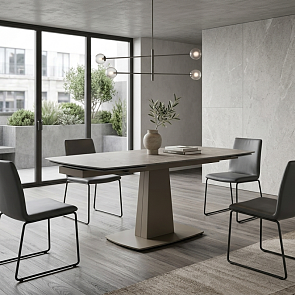 Стол BALDE 140 MATT LATTE STONE SOLID CERAMIC / TAUPE, ®DISAUR