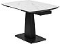 Стол BALDE 140 MATT WHITE MARBLE SOLID CERAMIC / BLACK, ®DISAUR