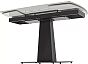 Стол BALDE 140 MATT WHITE MARBLE SOLID CERAMIC / BLACK, ®DISAUR