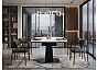 Стол BALDE 140 MATT WHITE MARBLE SOLID CERAMIC / BLACK, ®DISAUR