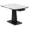 Стол BALDE 140 MATT WHITE MARBLE SOLID CERAMIC / BLACK, ®DISAUR