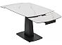 Стол BALDE 140 MATT WHITE MARBLE SOLID CERAMIC / BLACK, ®DISAUR