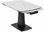 Стол BALDE 140 MATT WHITE MARBLE SOLID CERAMIC / BLACK, ®DISAUR