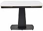 Стол BALDE 140 MATT WHITE MARBLE SOLID CERAMIC / BLACK, ®DISAUR