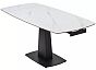 Стол BALDE 140 MATT WHITE MARBLE SOLID CERAMIC / BLACK, ®DISAUR