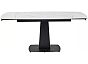 Стол BALDE 140 MATT WHITE MARBLE SOLID CERAMIC / BLACK, ®DISAUR