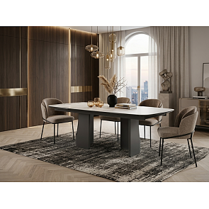 Стол BIRGER 200 KL-188 Контрастный мрамор, итальянская керамика, ®DISAUR
