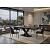Стол BLANCO 160 MATT BLACK MARBLE SOLID CERAMIC / Орех