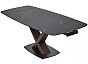 Стол BLANCO 160 MATT BLACK MARBLE SOLID CERAMIC / Орех