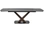 Стол BLANCO 160 MATT BLACK MARBLE SOLID CERAMIC / Орех
