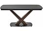 Стол BLANCO 160 MATT BLACK MARBLE SOLID CERAMIC / Орех