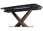 Стол BLANCO 160 MATT BLACK MARBLE SOLID CERAMIC / Орех