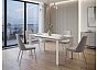 Стол CORNER 120 GLOSS GOLDEN JADE SOLID CERAMIC / WHITE
