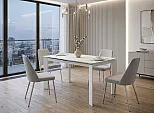 Стол CORNER 120 GLOSS GOLDEN JADE SOLID CERAMIC / WHITE