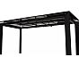Стол CORNER 120 HIGH GLOSS STATUARIO керамика, стекло/ черный каркас