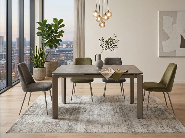 Стол CORNER 120 MATT LATTE STONE SOLID CERAMIC / TAUPE, ®DISAUR