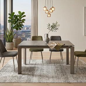 Стол CORNER 120 MATT LATTE STONE SOLID CERAMIC / TAUPE, ®DISAUR