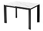 Стол CORNER 120 MATT WHITE MARBLE SOLID CERAMIC / BLACK