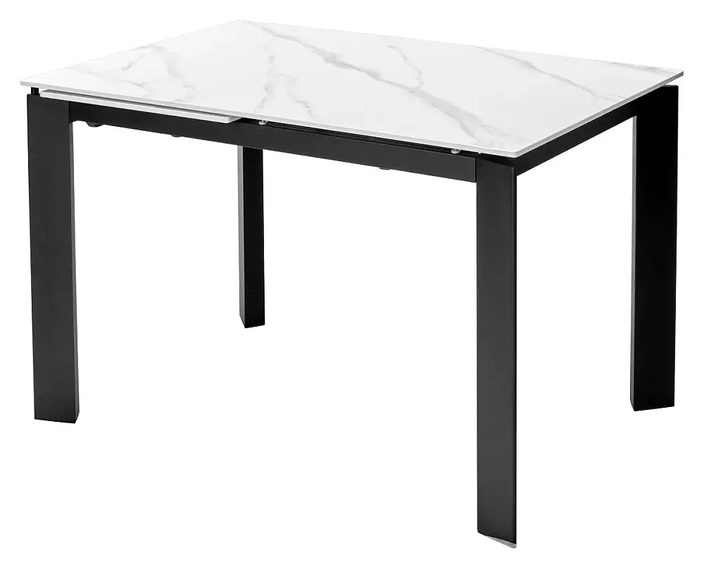 

Стол CORNER 120 MATT WHITE MARBLE SOLID CERAMIC / BLACK, Black;white