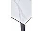 Стол CORNER 120 MATT WHITE MARBLE SOLID CERAMIC / BLACK