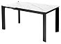 Стол CORNER 120 MATT WHITE MARBLE SOLID CERAMIC / BLACK