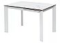 Стол CORNER 120 MATTE STATUARIO Белый мрамор матовый керамика, стекло/ белый каркас