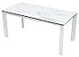 Стол CORNER 120 MATTE STATUARIO Белый мрамор матовый керамика, стекло/ белый каркас