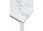 Стол CORNER 120 MATTE STATUARIO Белый мрамор матовый керамика, стекло/ белый каркас