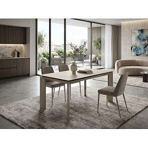 Стол CREMONA 140 KL-105, итальянская керамика / Тауп