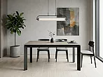 Стол CREMONA 140 KL-61 под дерево, итальянская керамика/ черный каркас, ®DISAUR
