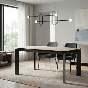 Стол CREMONA 140 TL-142, испанская керамика/ черный каркас, ®DISAUR