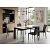 Стол CREMONA 160 KL-99 Белый мрамор матовый, итальянская керамика / черный каркас