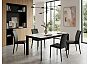Стол CREMONA 160 KL-99 Белый мрамор матовый, итальянская керамика / черный каркас