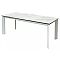 Стол CREMONA 180 KL-188 Контрастный мрамор матовый, итальянская керамика/ белый каркас