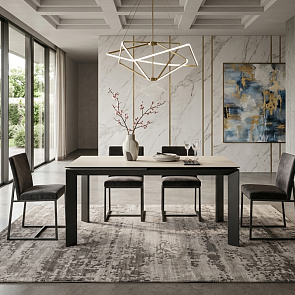 Стол CREMONA 180 TL-142, испанская керамика / черный каркас, ®DISAUR