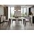 Стол ESMIR 160 MATTE ARABESCATO SOLID CERAMIC/ орех, ®DISAUR