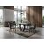 Стол MATERA 160 NERO KL-116 Черный мрамор матовый, итальянская керамика/ черный каркас, ®DISAUR
