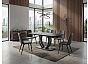 Стол MATERA 160 NERO KL-116 Черный мрамор матовый, итальянская керамика/ черный каркас, ®DISAUR