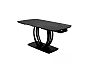 Стол MATERA 160 NERO KL-116 Черный мрамор матовый, итальянская керамика/ черный каркас, ®DISAUR