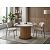 Стол MESA D120 цвет БЕЛЫЙ МРАМОР M326 / Каркас OAK