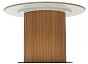 Стол MESA D120 цвет БЕЛЫЙ МРАМОР M326 / Каркас OAK