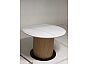 Стол MESA D120 цвет БЕЛЫЙ МРАМОР M326 / Каркас OAK