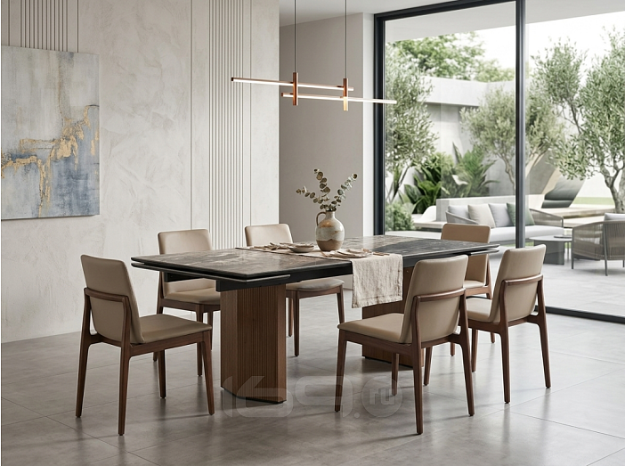 Стол МОЦАРТ 200 AMADEUS POLISHED, керамика / Дуб монтана М-City