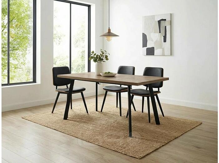 Стол раздвижной Leset Ковен 120 Черный/Дуб Велингтон