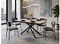 Стол RIVOLI 140 GLOSS AMBER JADE SOLID CERAMIC / BLACK, ®DISAUR