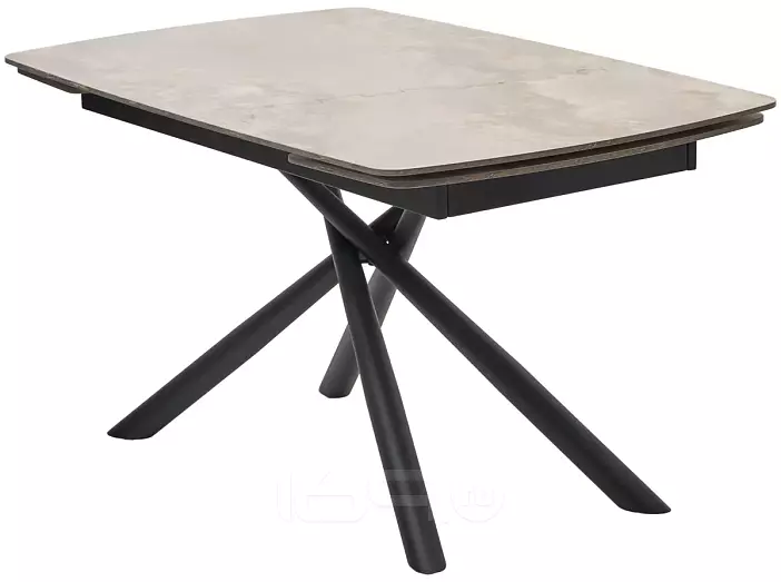 Стол RIVOLI 140 GLOSS AMBER JADE SOLID CERAMIC / BLACK, ®DISAUR