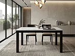 Стол TME-6931 MBH SWEDEN белый мрамор / BB темный орех M-City