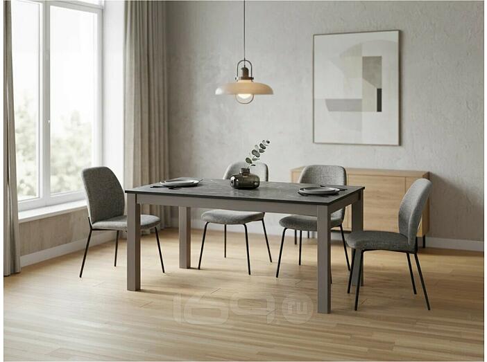 Стол TME-6932 MBH  GREY STONE серый камень /серый  M-City