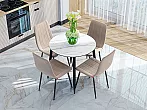 Стол Uni-Form-R.2B SBlack/White Matt Marble 727*800*800